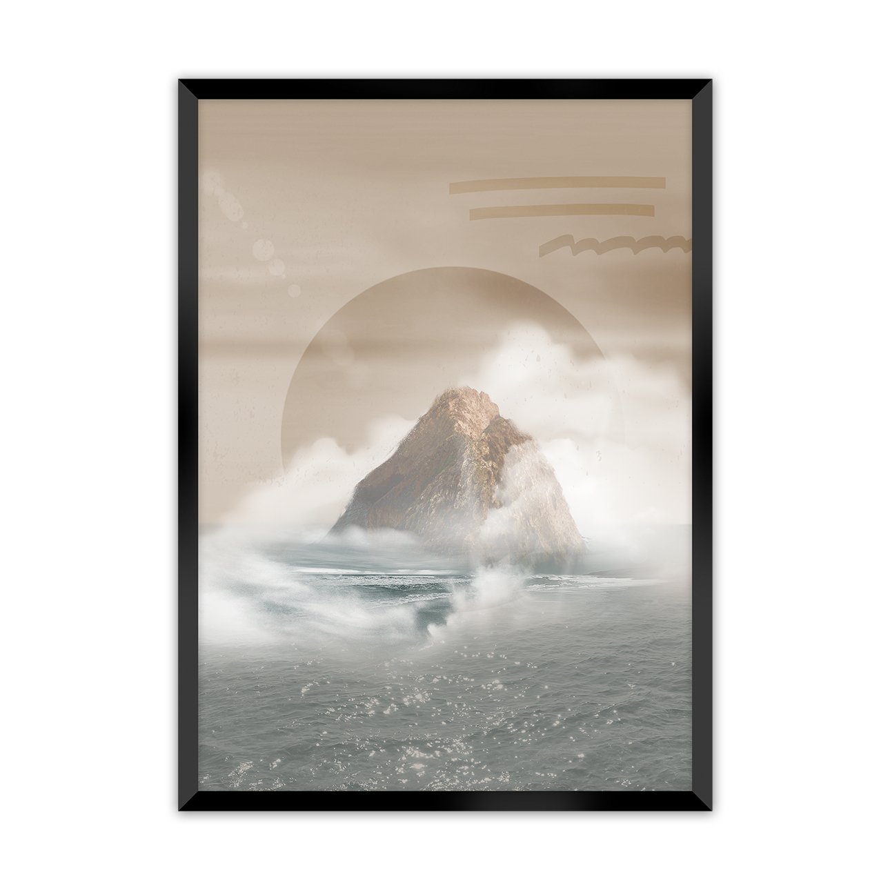 Dekoria Plakát Mountains, 21 x 30 cm, Volba rámku: Černý