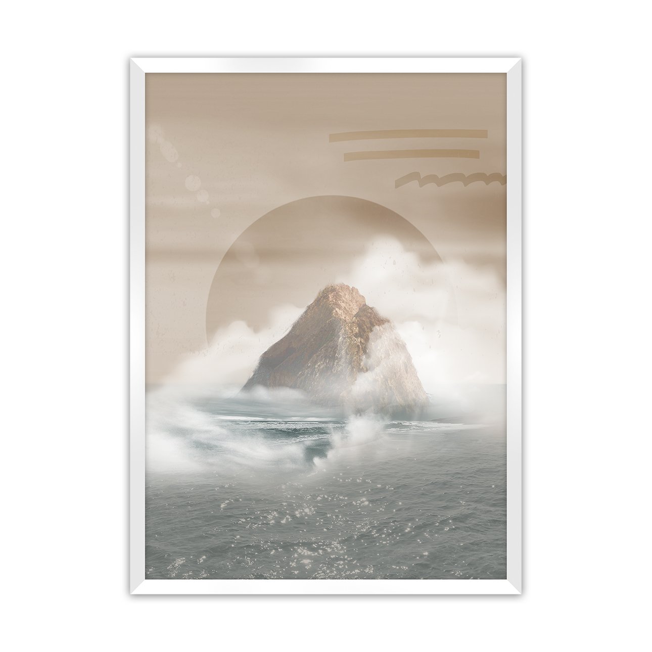 Dekoria Plakát Mountains, 21 x 30 cm, Volba rámku: Bílý