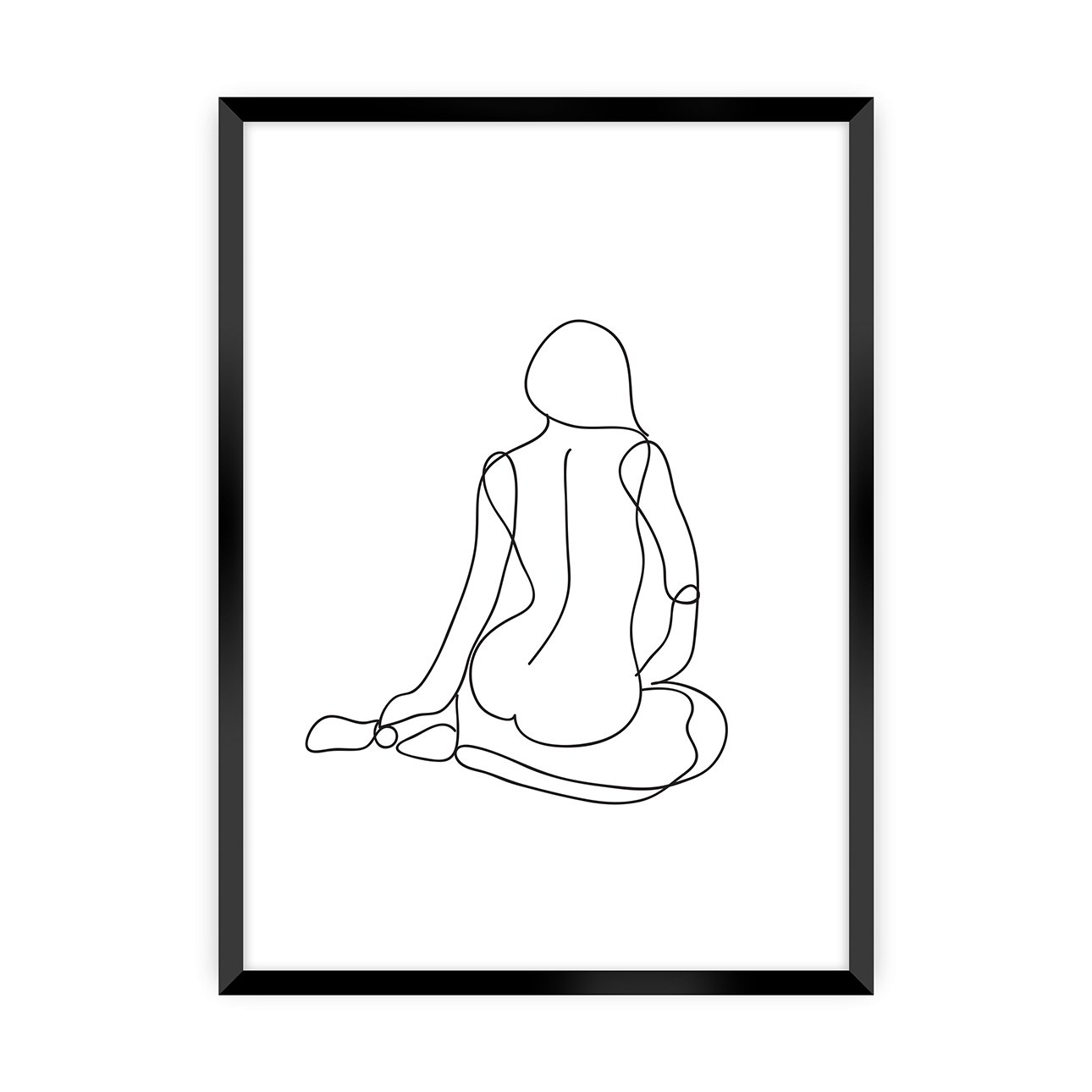 Dekoria Plakát Figure Line I, 70 x 100 cm , Výběr rámečku: Černý