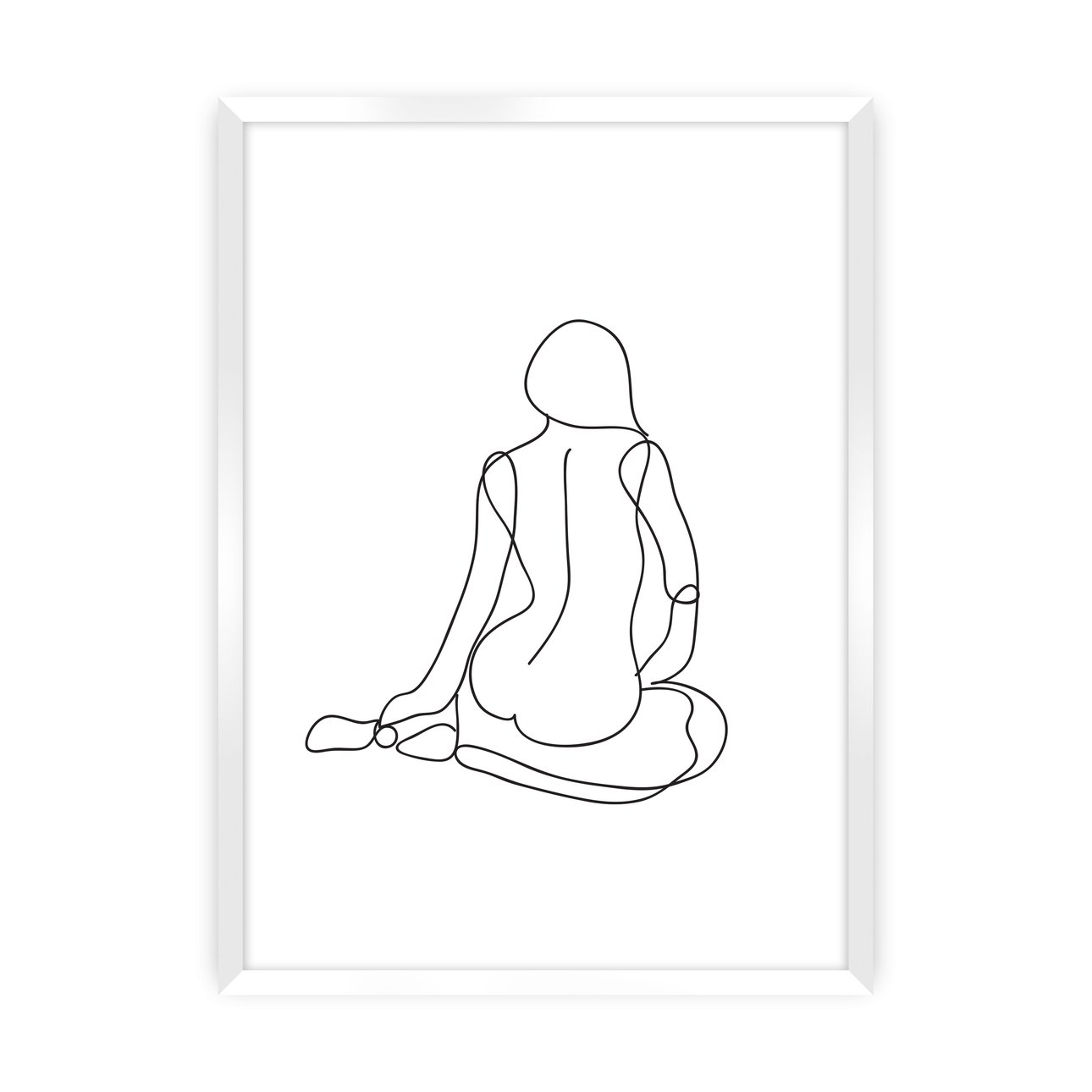 Dekoria Plakát Figure Line I, 50 x 70 cm , Výběr rámečku: Bílý