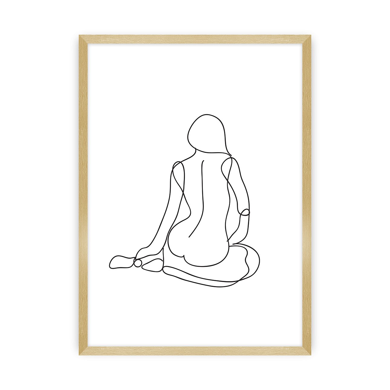 Dekoria Plagát Figure Line I, 50 x 70 cm , Ramka: Złota