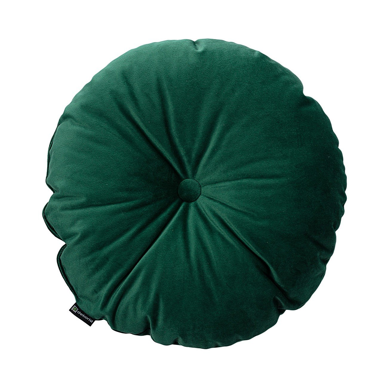 Round green outlet velvet cushion