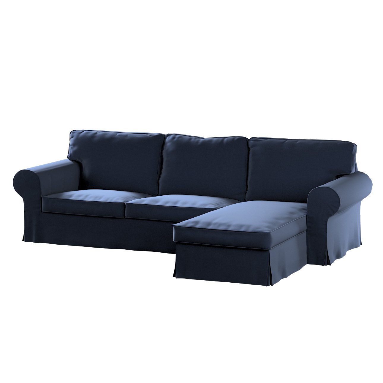 Ektorp 2 seater sofa with chaise longue cover navy blue 705 39
