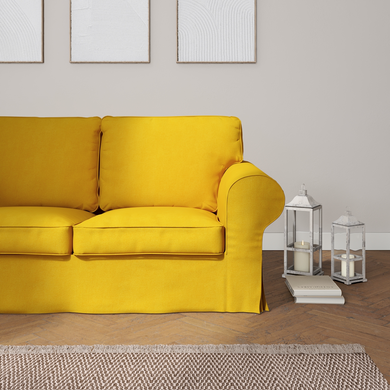 Ikea on sale yellow sofa