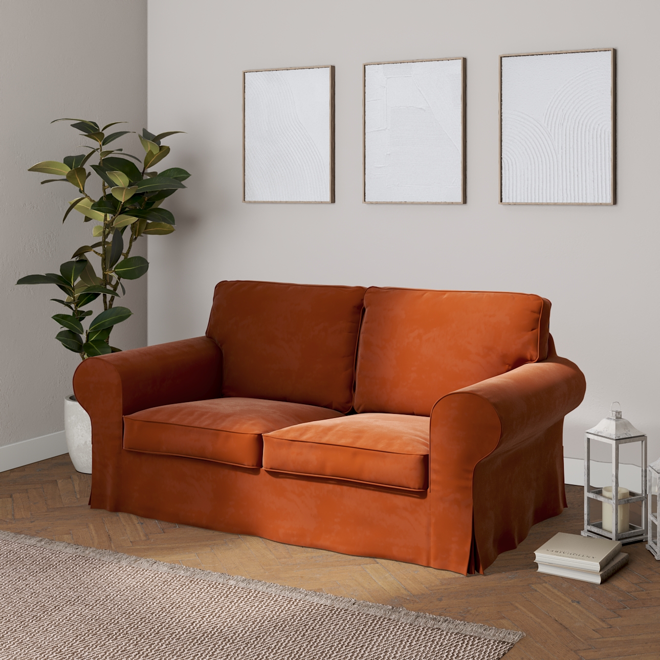 ikea orange sofa