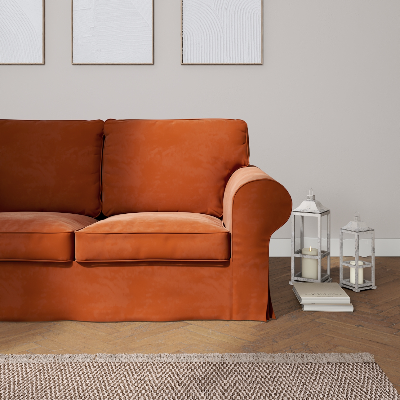 ikea orange sofa