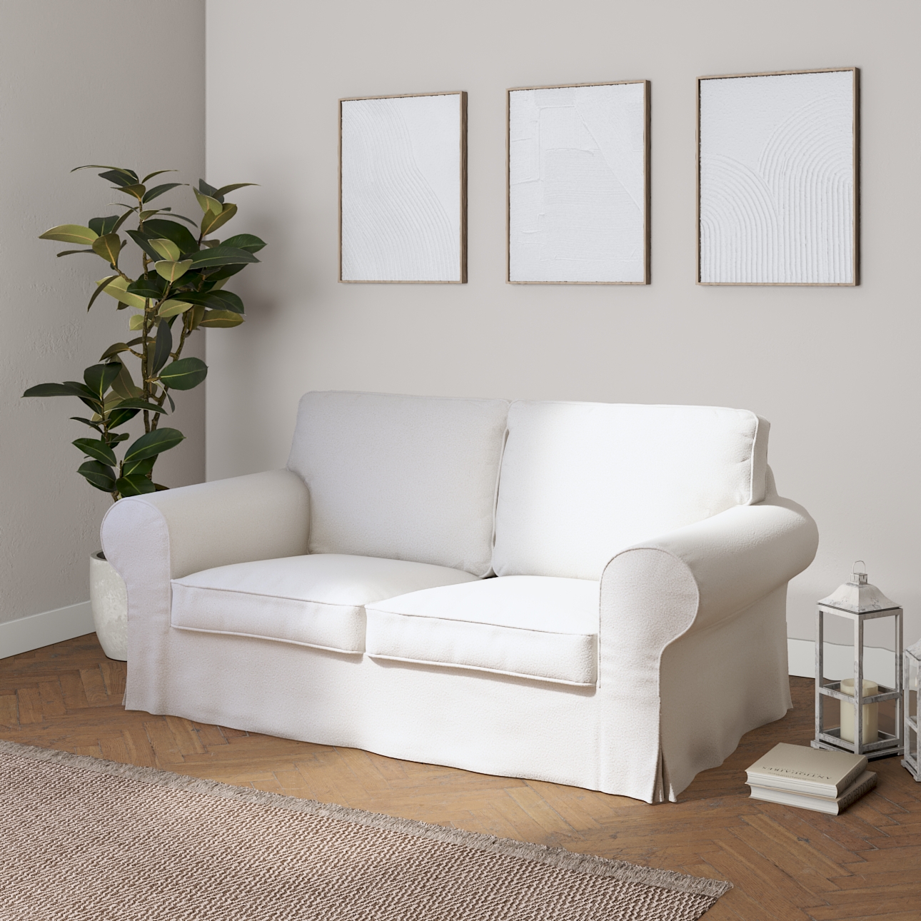 Ikea white deals 2 seater sofa