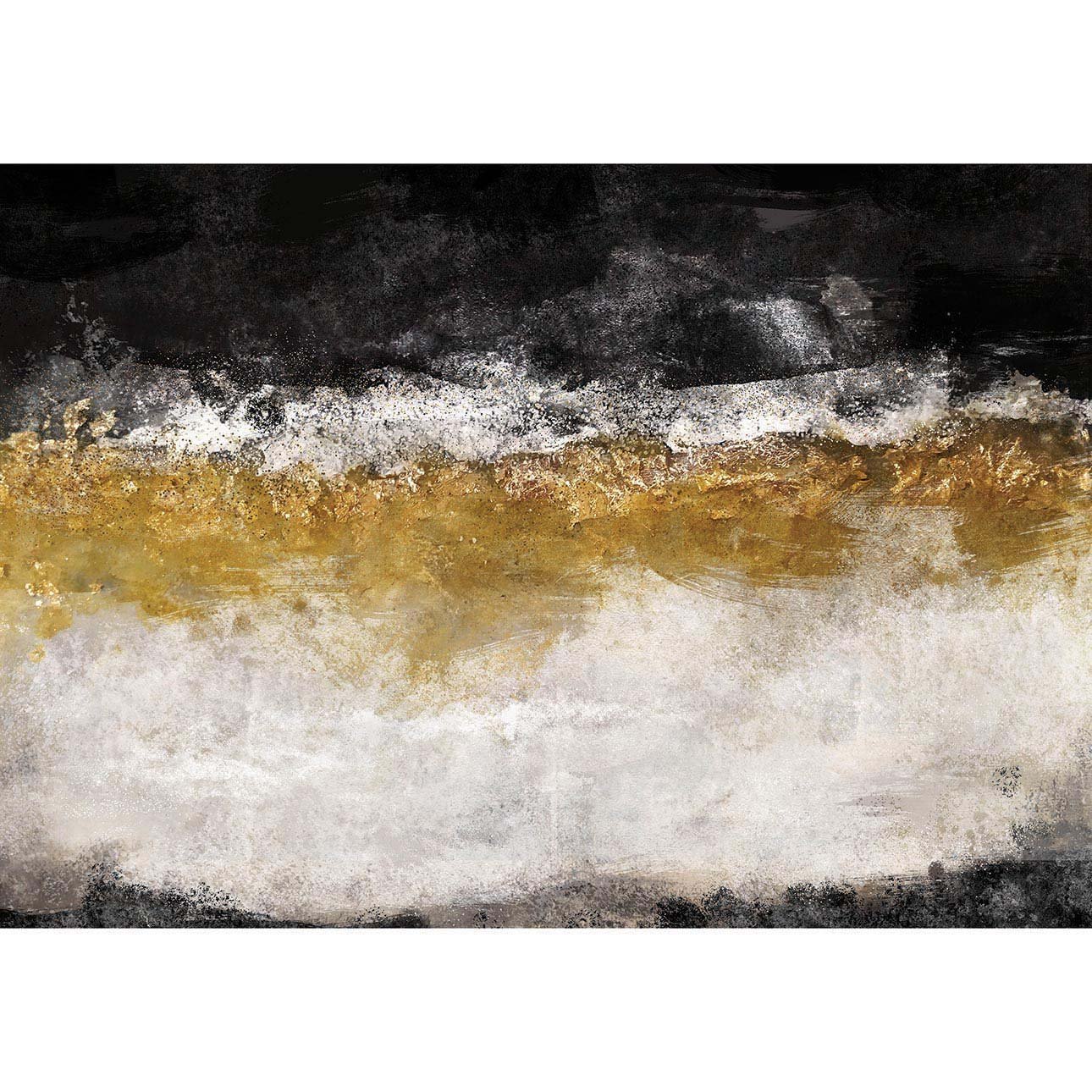 Dekoria Obraz na plátne Black&Gold Impression, 100 x 70 cm 