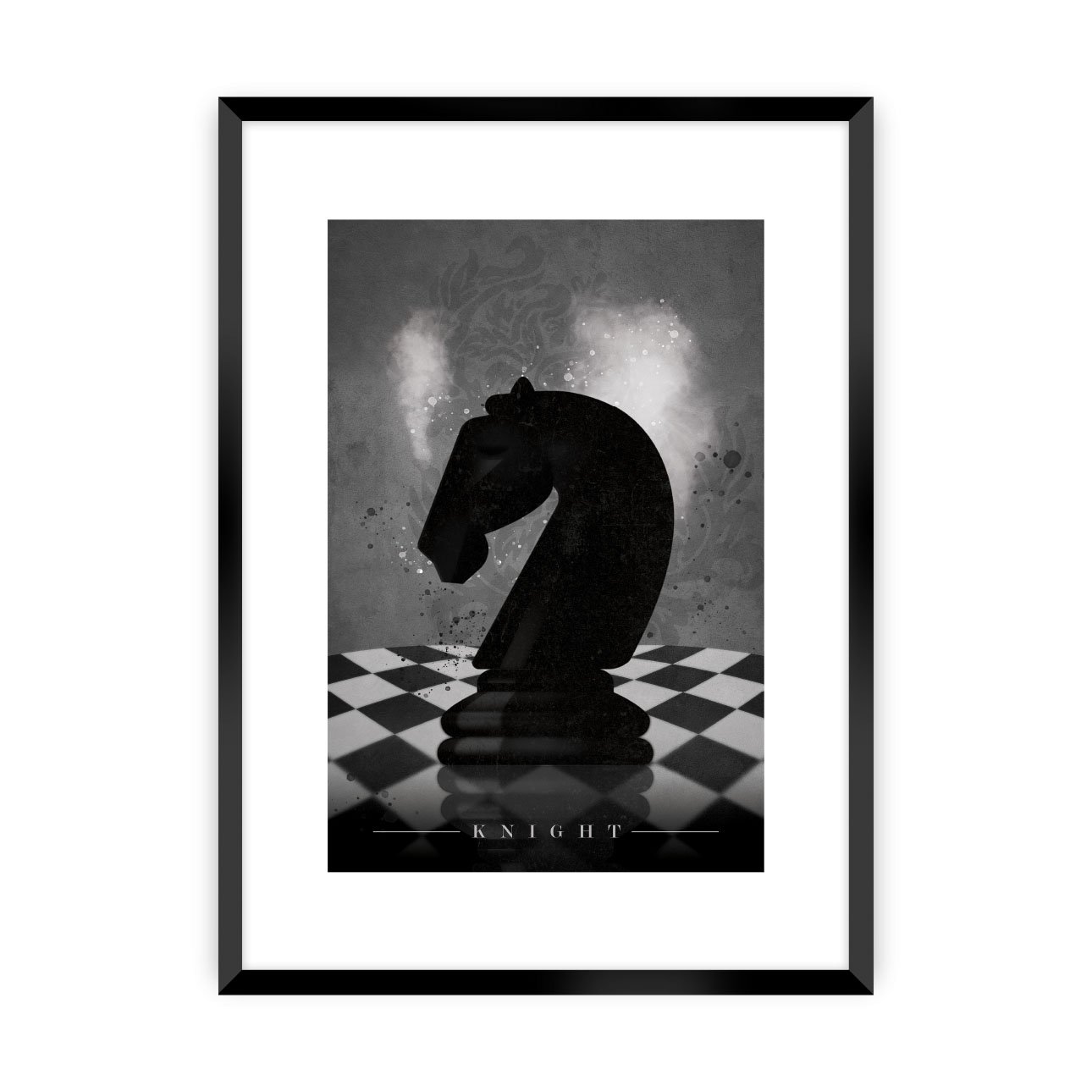 Dekoria Plakát Chess III, 70 x 100 cm, Ramka: Czarna