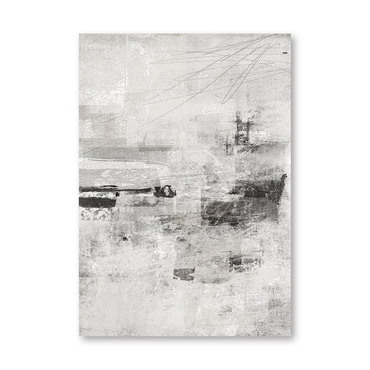 Grey Abstract canvas painting