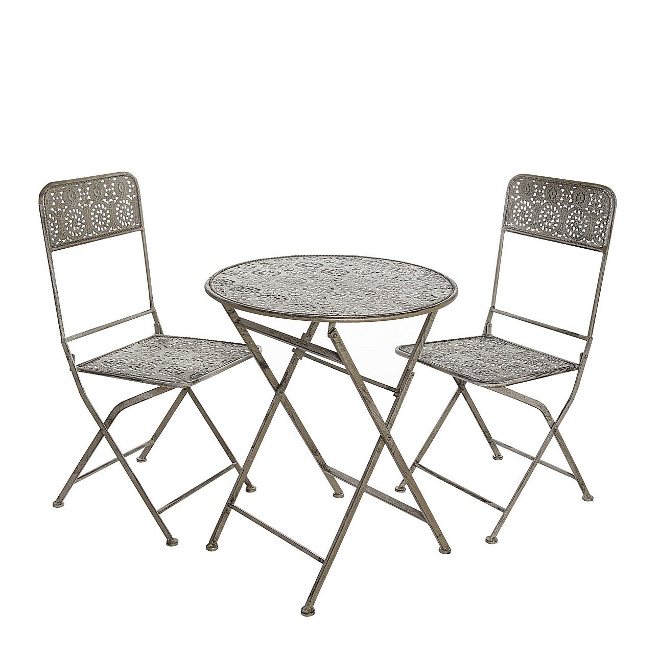 Dekoria Zahradní set Zoe stůl + 2 židle, 60 x 72 cm