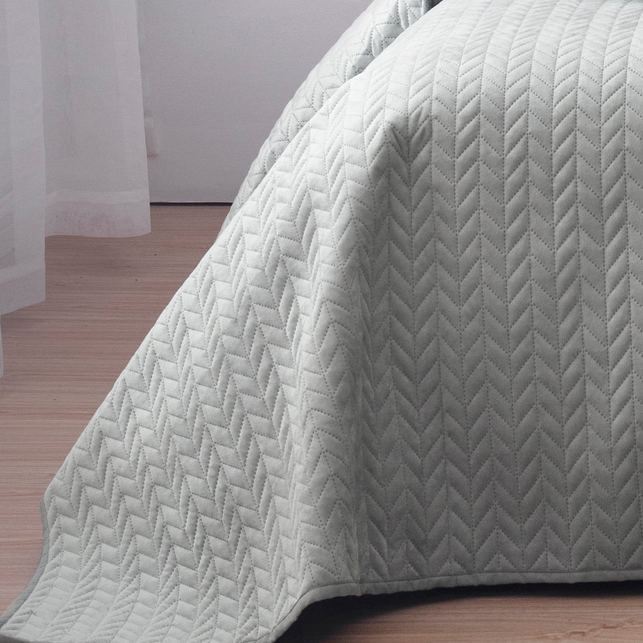 Couvre-oreiller en velours gris - Lounge