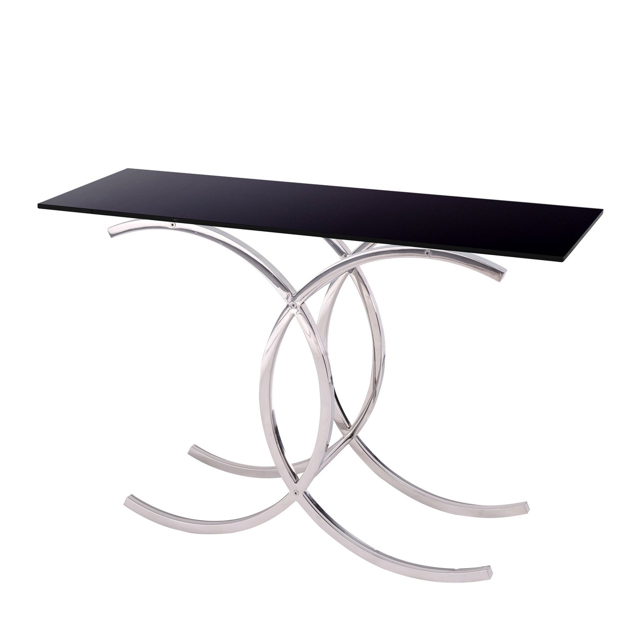 E-shop Dekoria Konzolový stolík Chica Rose silver 120 x 40 x 78 cm, 120 x 40 x 78cm