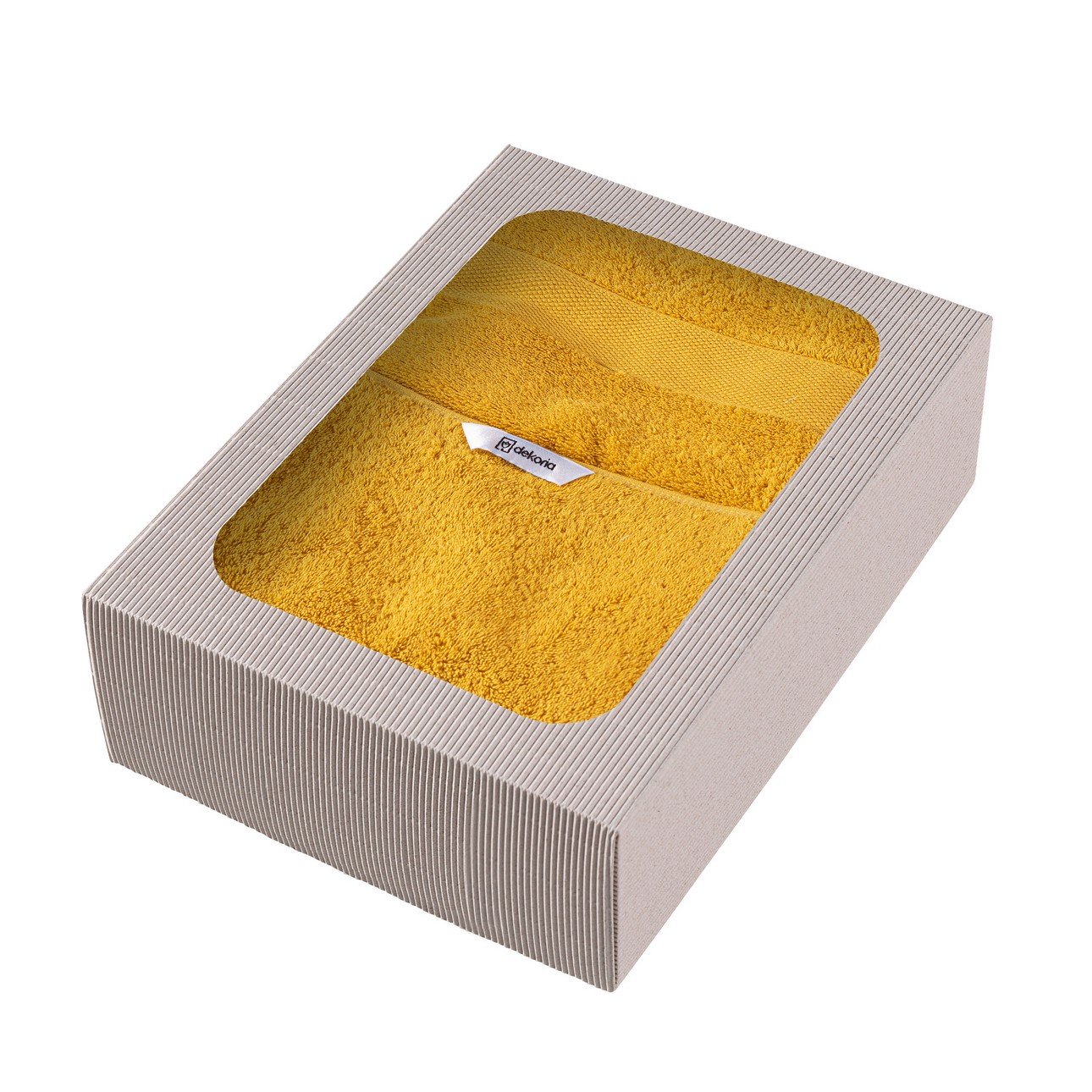 Dekoria Sada 3 ks ručníků Cairo yellow, 2 szt. 50 x 90 cm / 1 szt. 70 x 140 cm