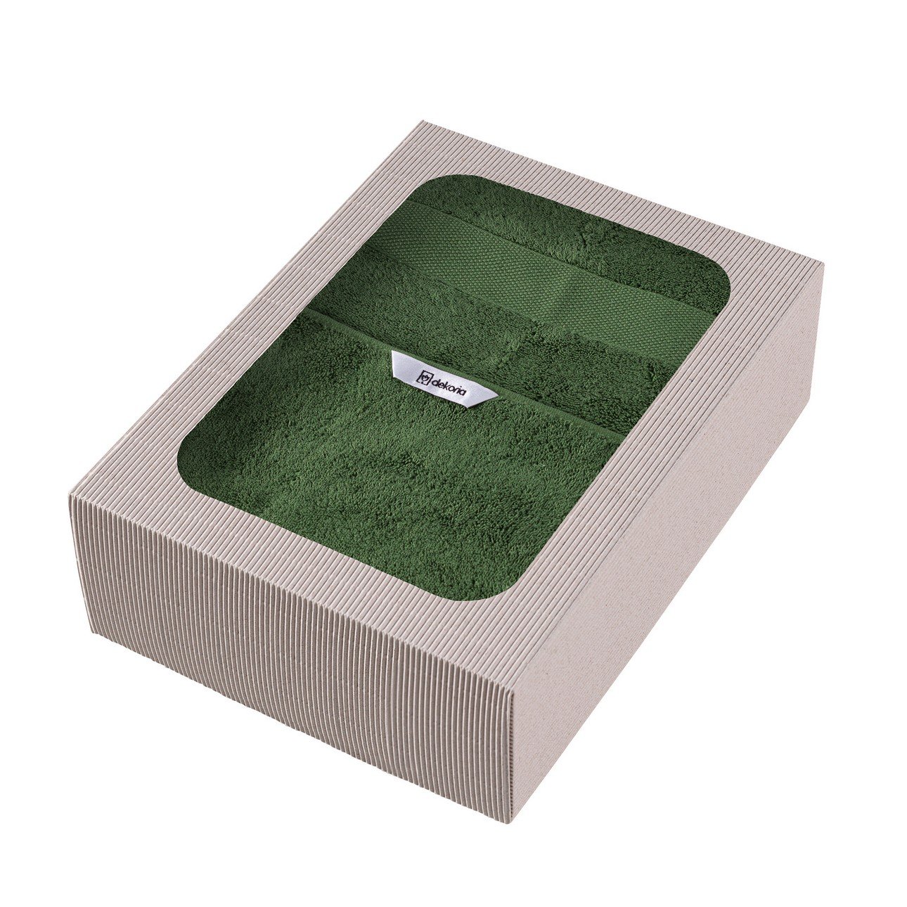 E-shop Dekoria Súprava 3 ks uterákov Cairo green, 2 szt. 50 x 90 cm / 1 szt. 70 x 140 cm