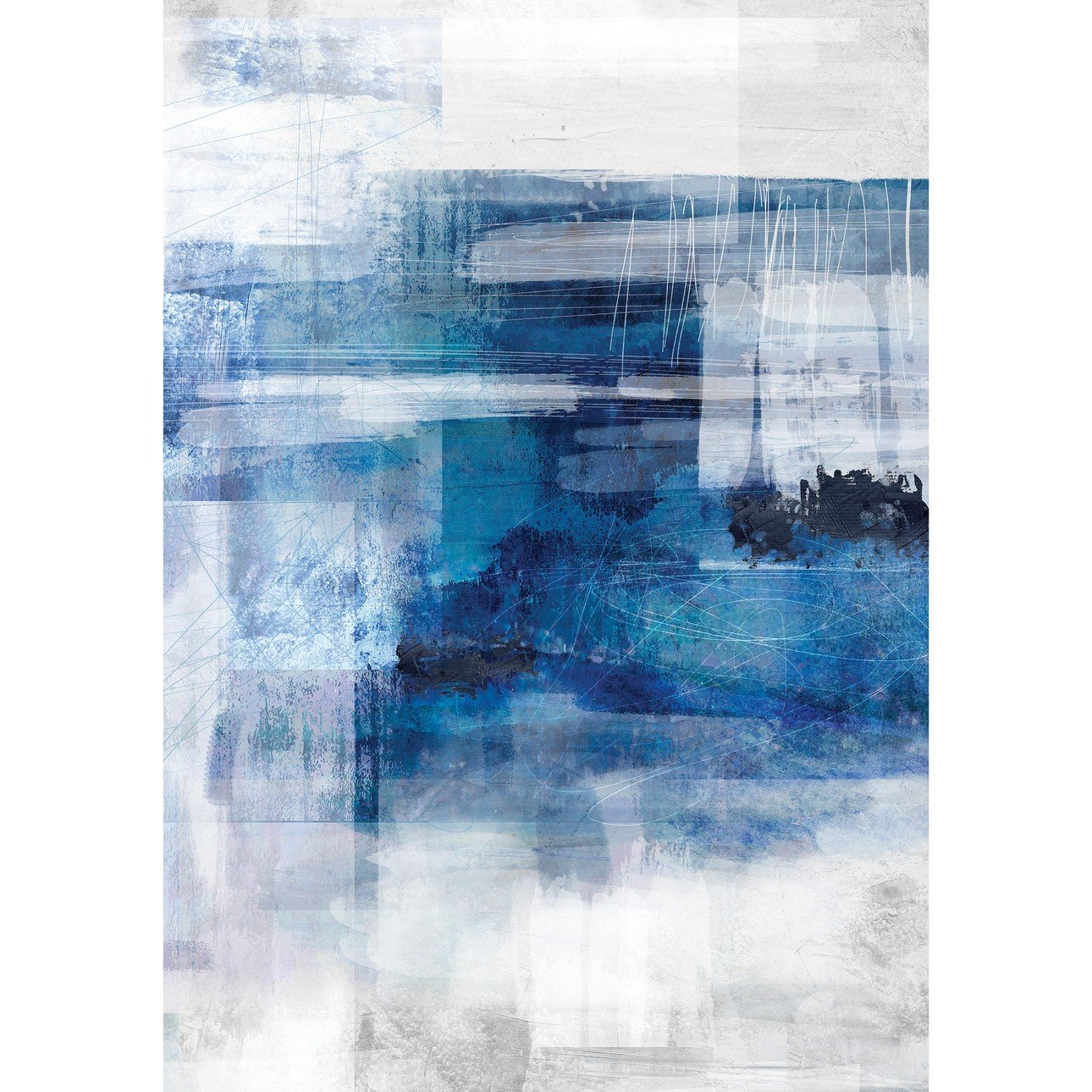 Dekoria Obraz na plátne Blue Abstract, 50 x 70 cm