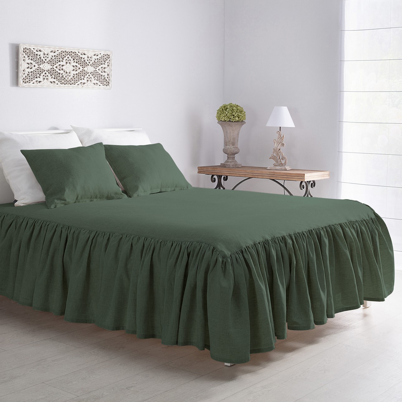 Linen bed outlet skirt uk