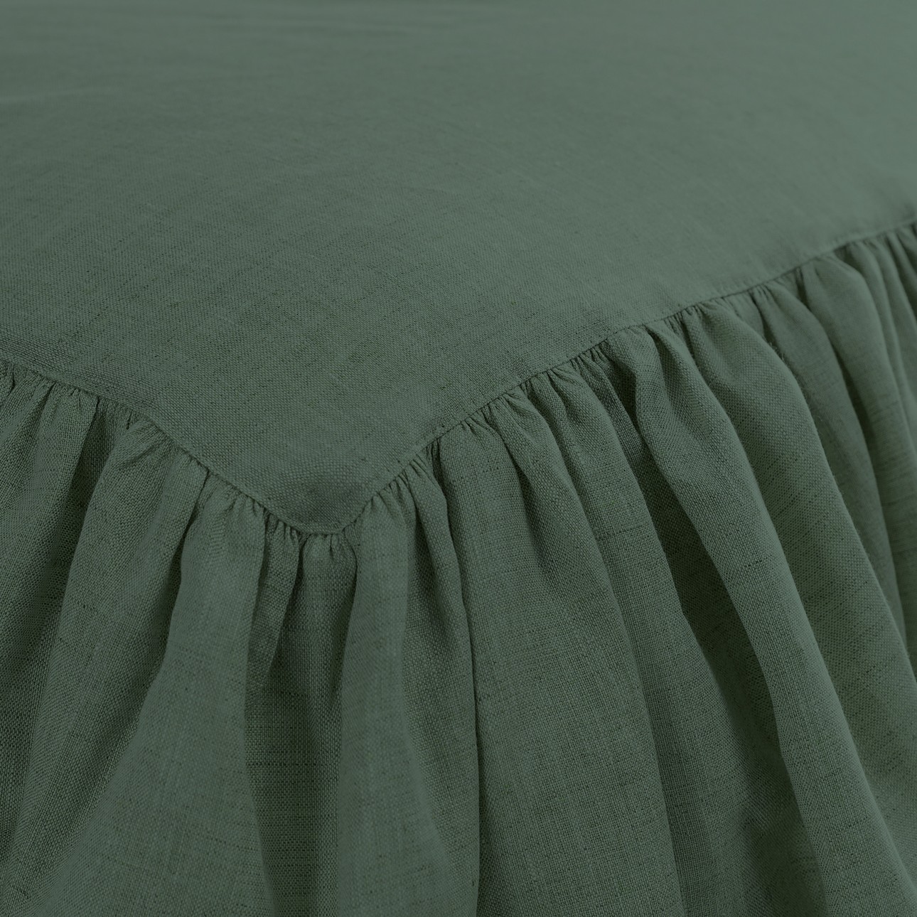 Linen ruffle skirt outlet bedspread