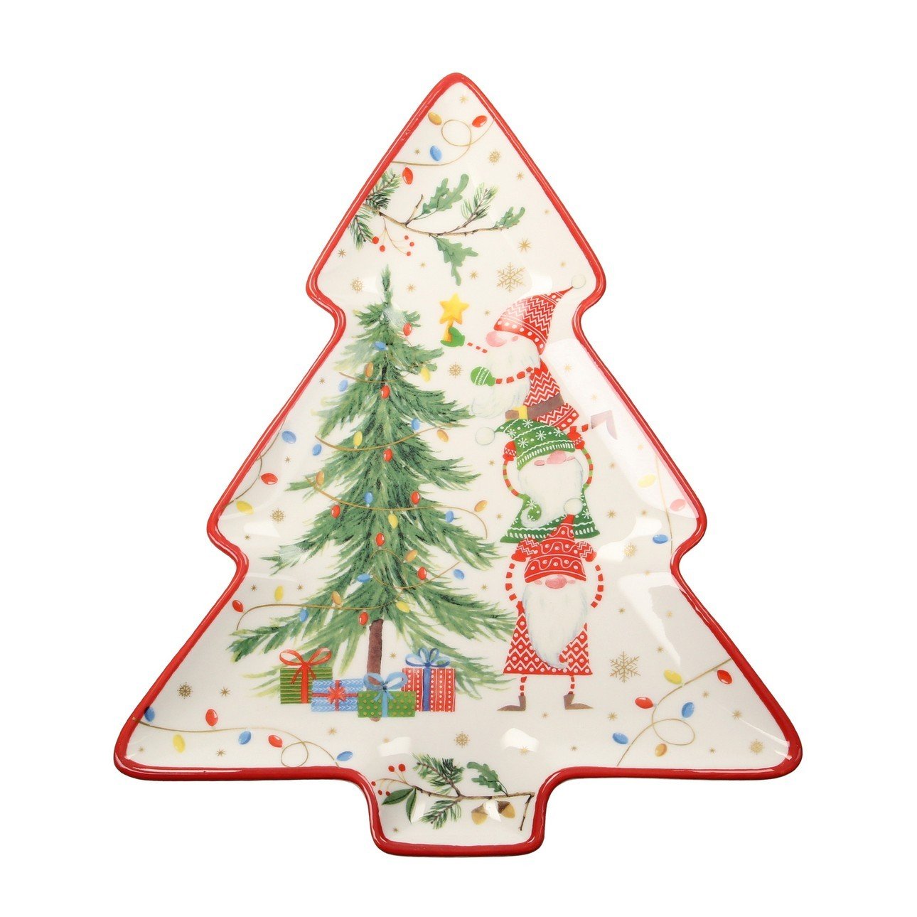E-shop Dekoria Tanier Christmas Tree, 21 x 26 x 1,5 cm