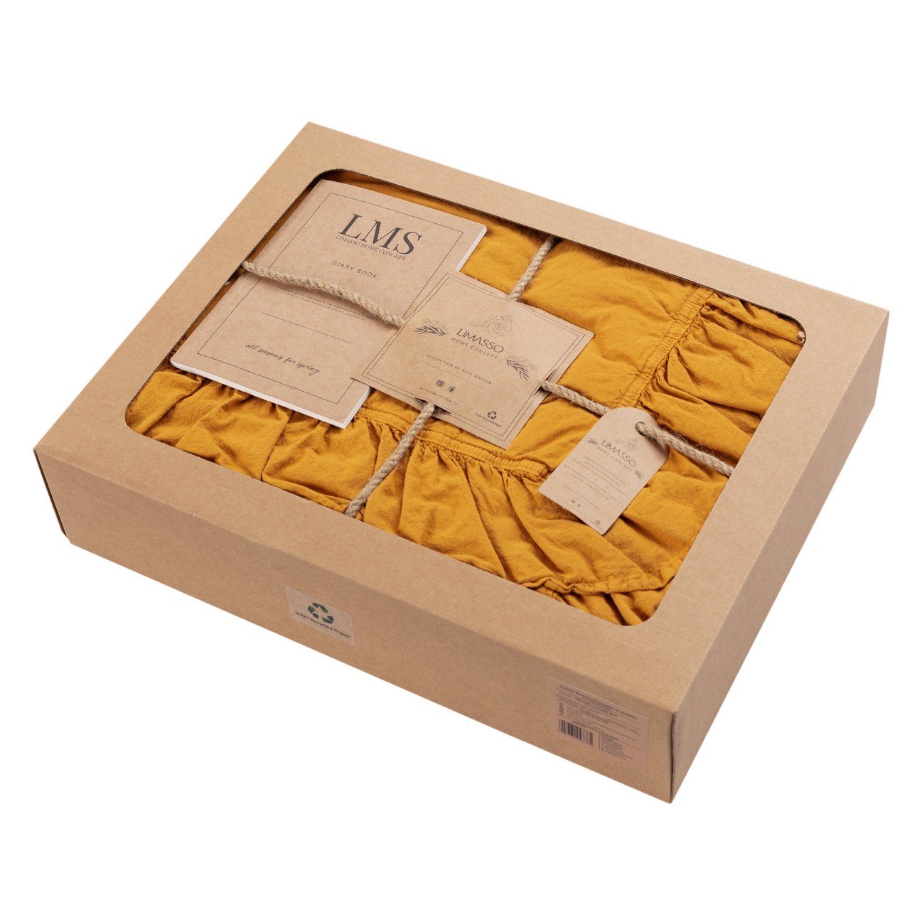 E-shop Dekoria Obliečky Cotton 200x220cm mustard, 200 x 220 cm