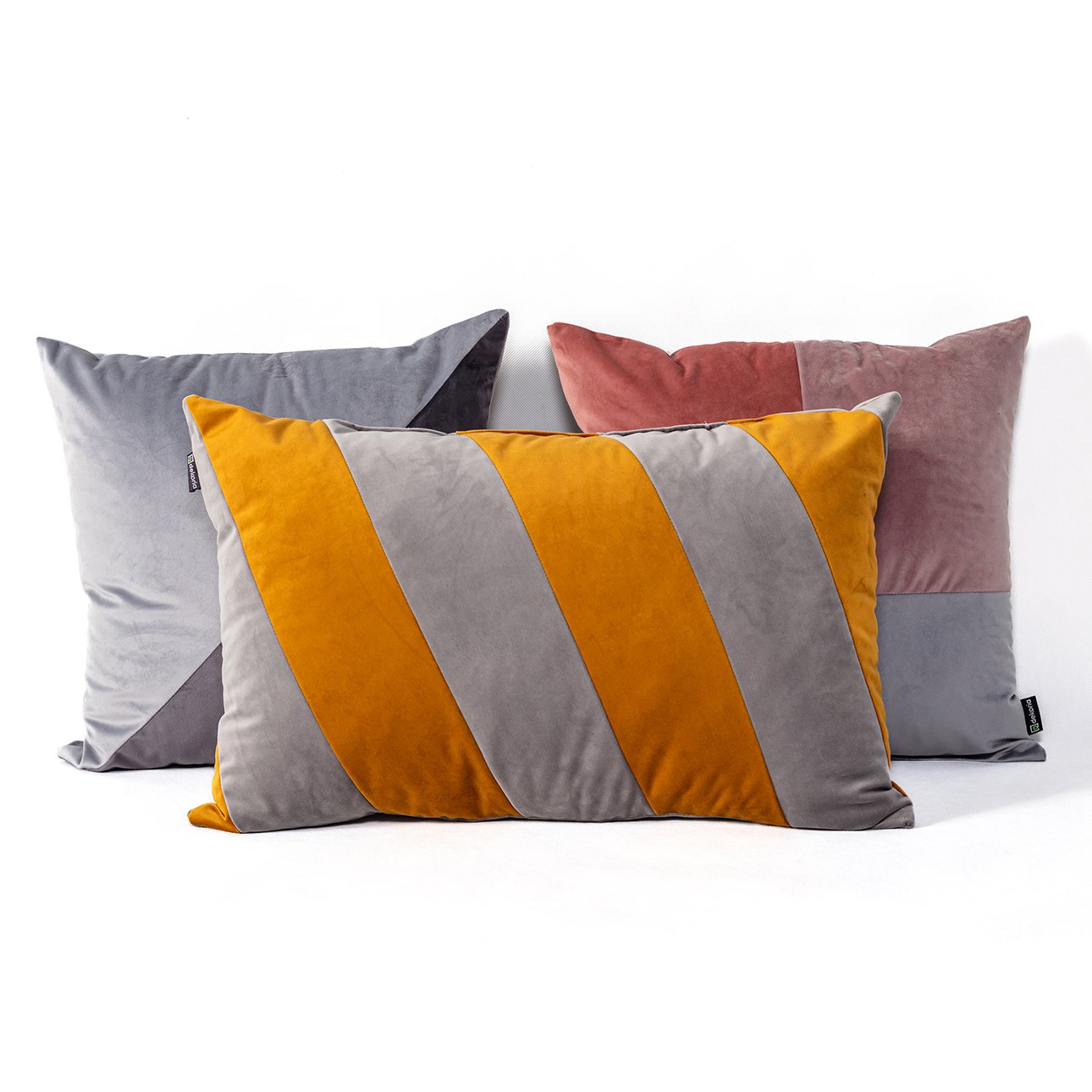 Grey 2024 orange cushions