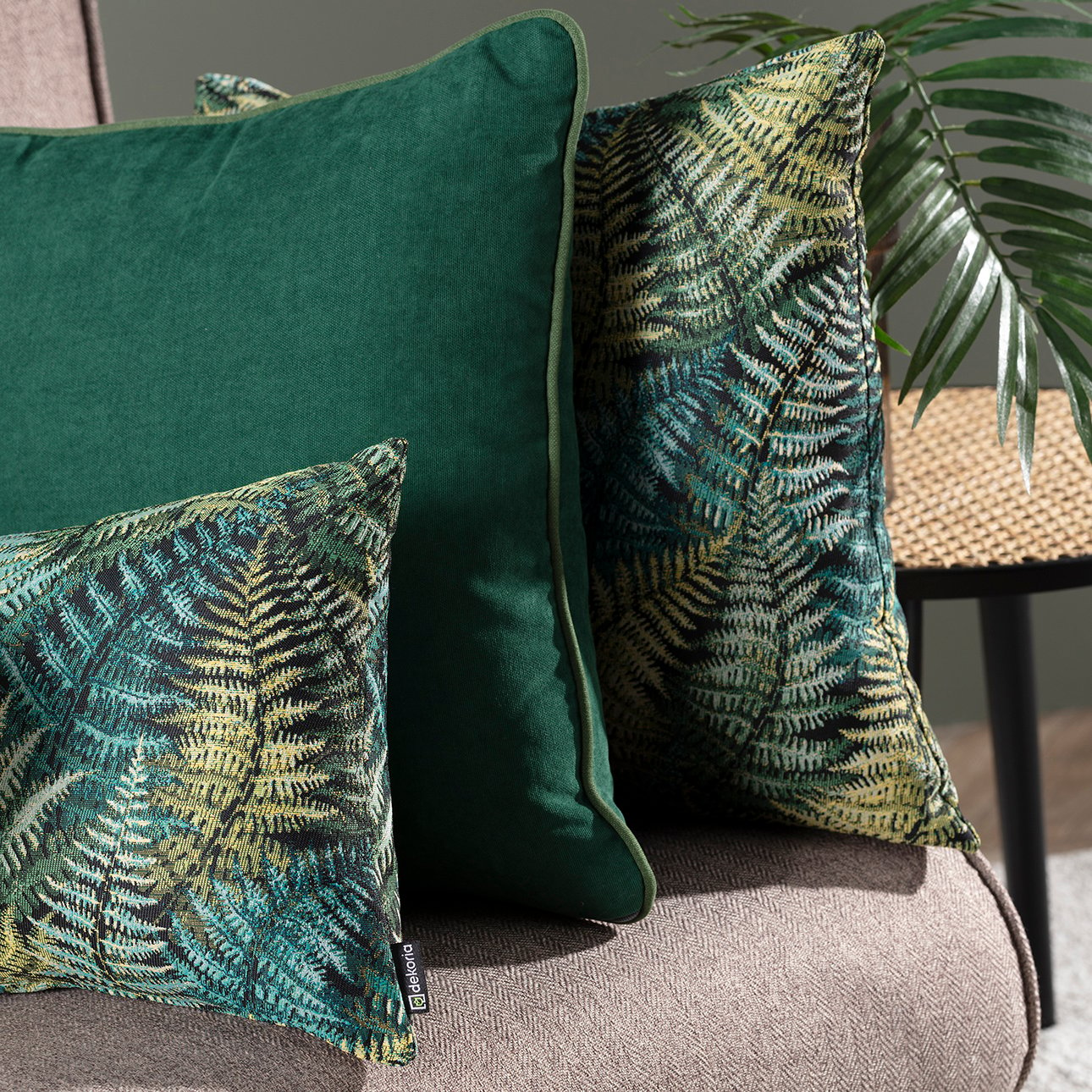 Green and gold clearance cushions