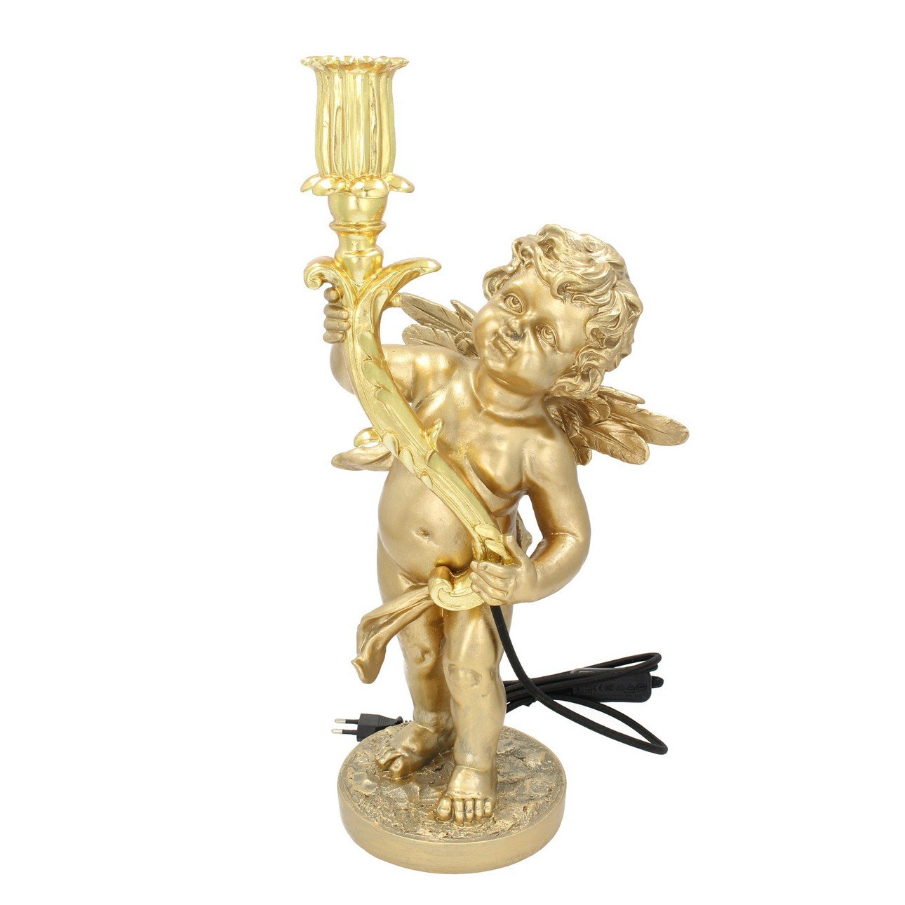 Dekoria Stolní lampa Angel 49cm, 23 x 22 x 49 cm