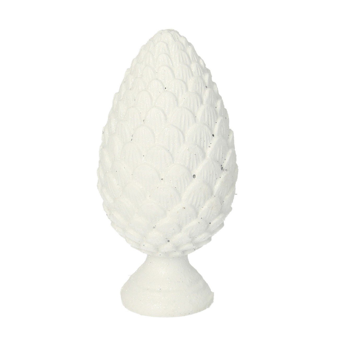 Dekoria Dekorace White Cone 13cm, 7 x 13 cm