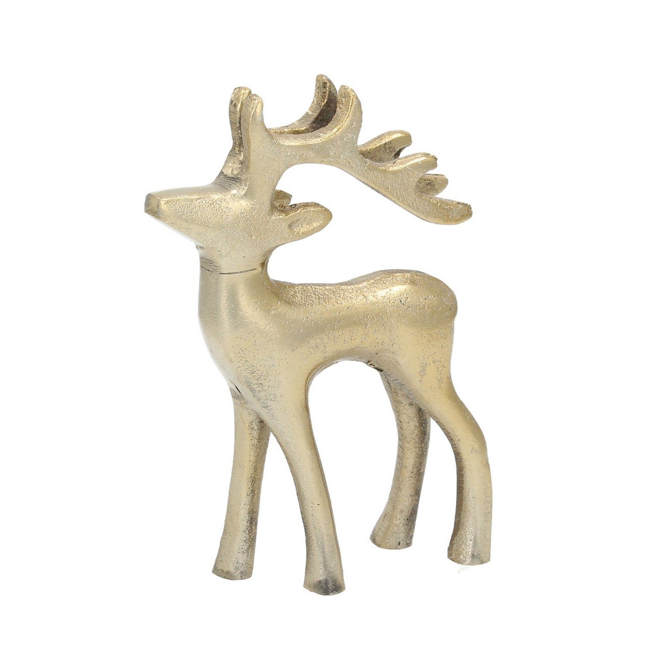 Dekorace Reindeer 11x3x14cm gold