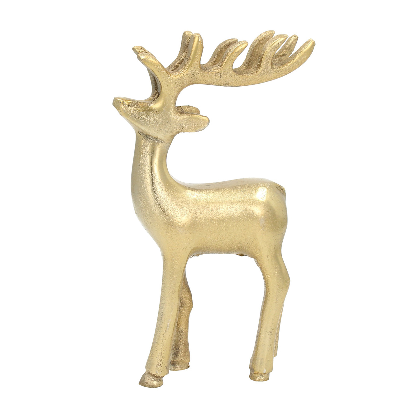 Dekoria Dekorace Reindeer 12x3x22 gold, 12 x 3 x 22 cm