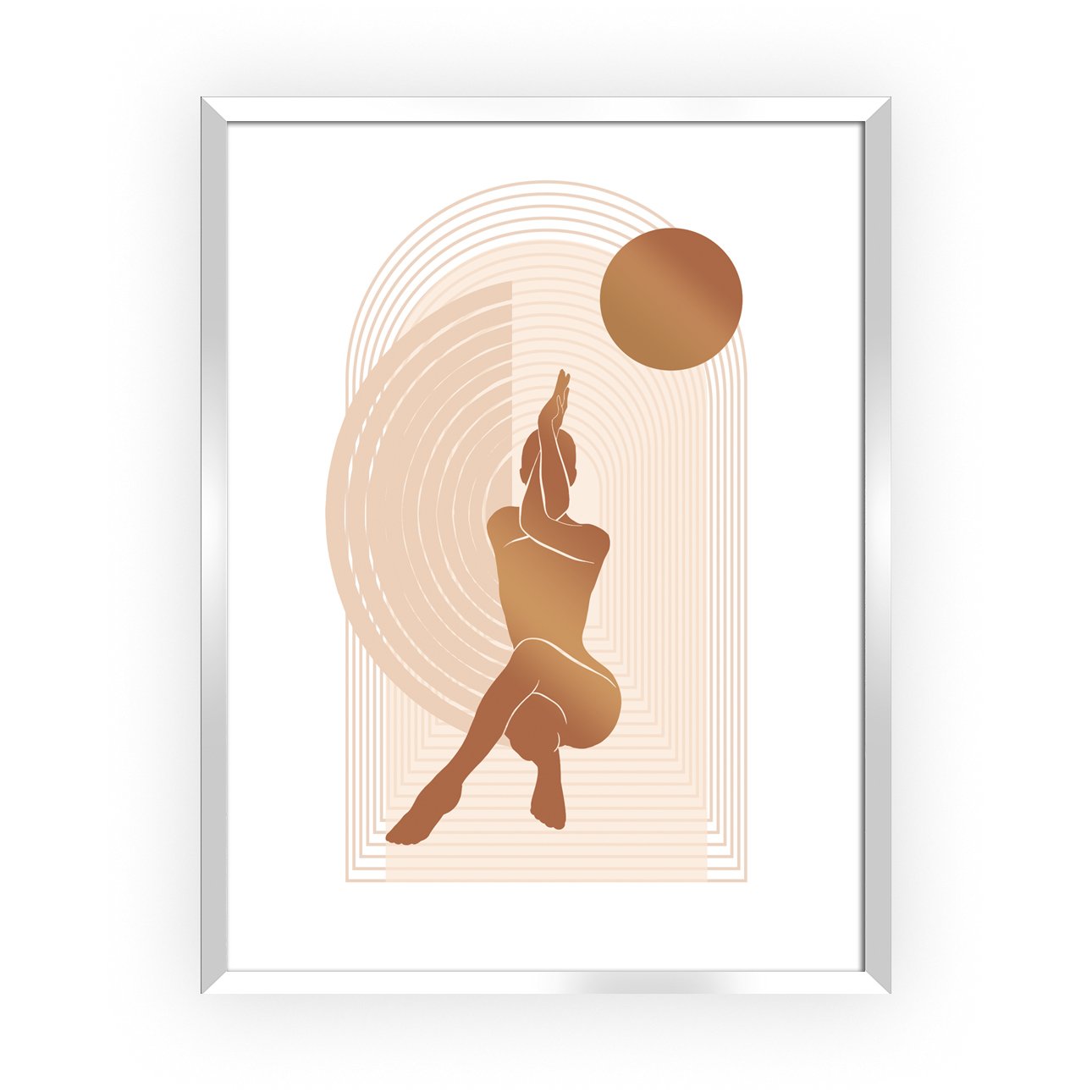 Obraz Yoga Figures I 30x40cm copper