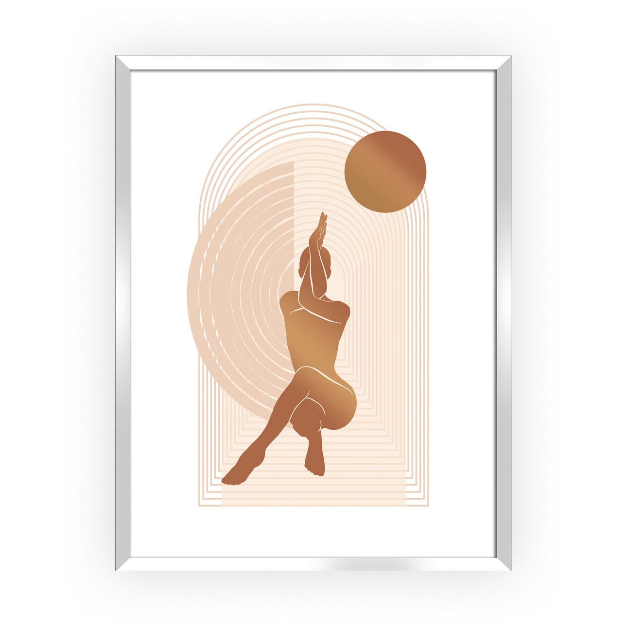 Framed picture Yoga Figures I, 30x40cm