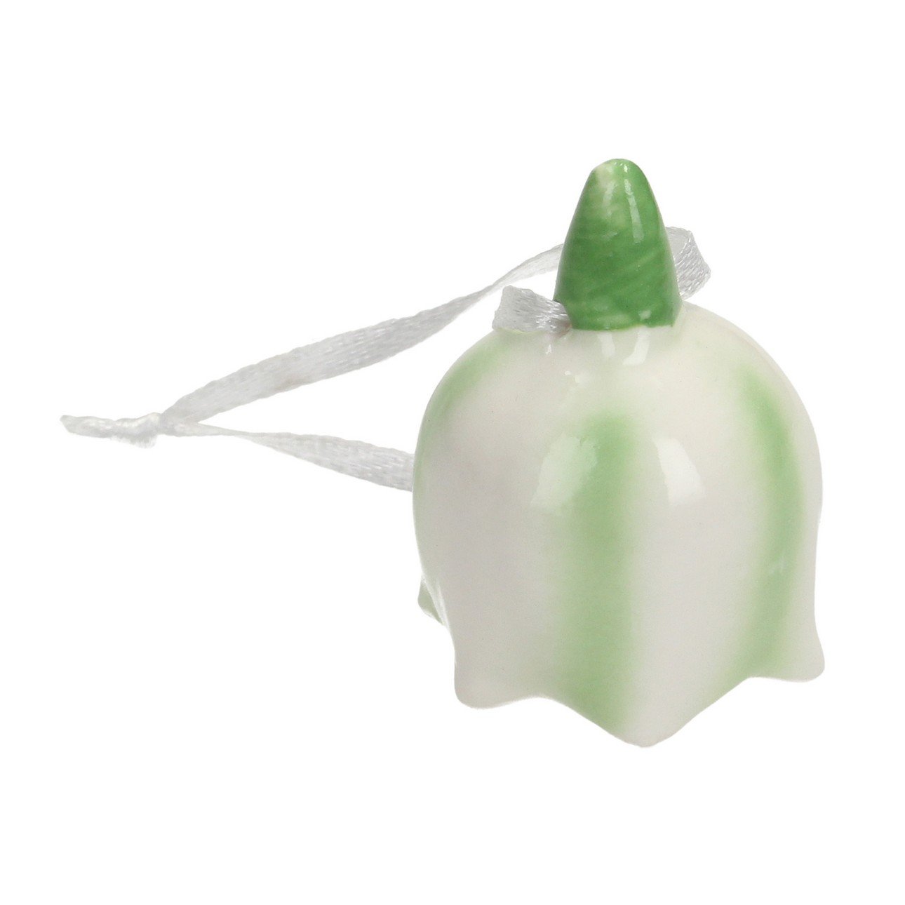 E-shop Dekoria Dekorácia Spring Bell II bielo zelená, 4 x 4 x 5 cm