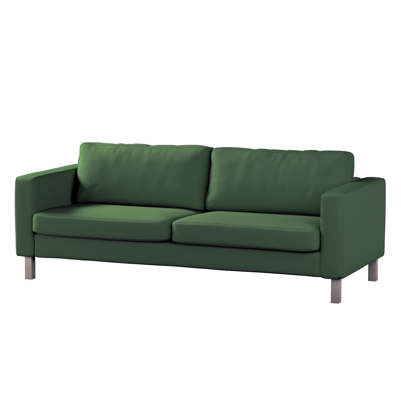 Dekoria Poťah na sedačku Karlstad (rozkladací, 3-miestny, krátky), zelená, 224 x 89 x 64 cm, Cotton Panama, 702-06