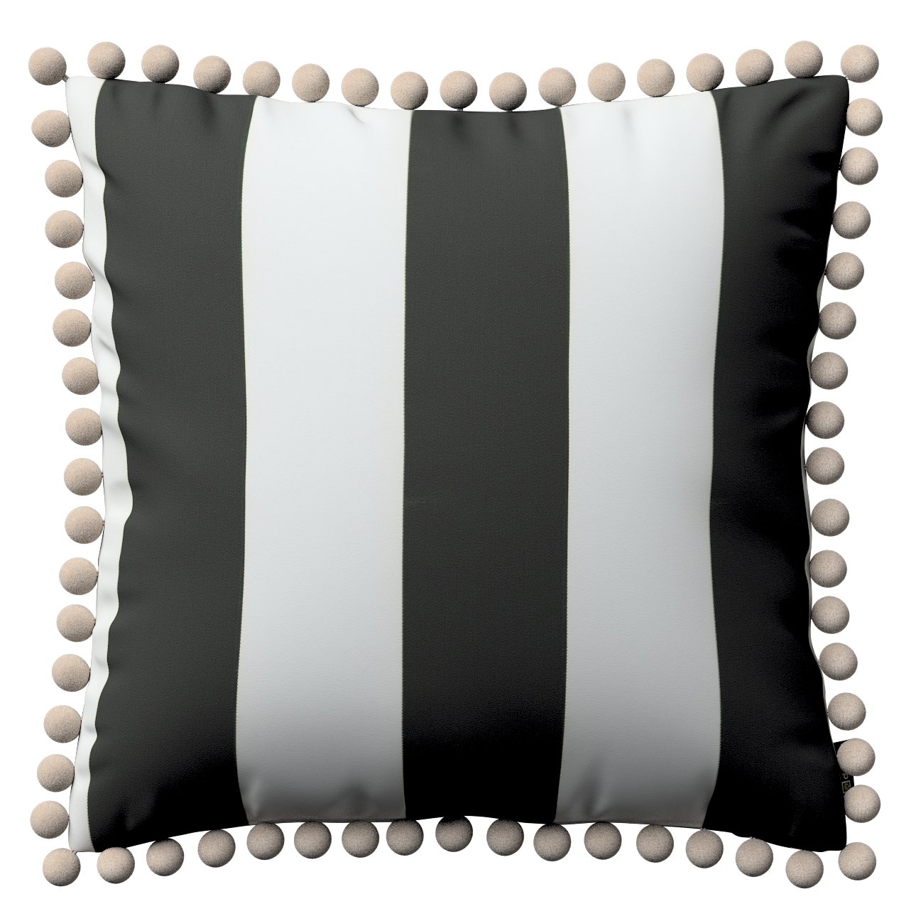 Dekoria Viera s brmbolcami, bielo-čierne pásy, 45 x 45 cm, Comics, 137-53