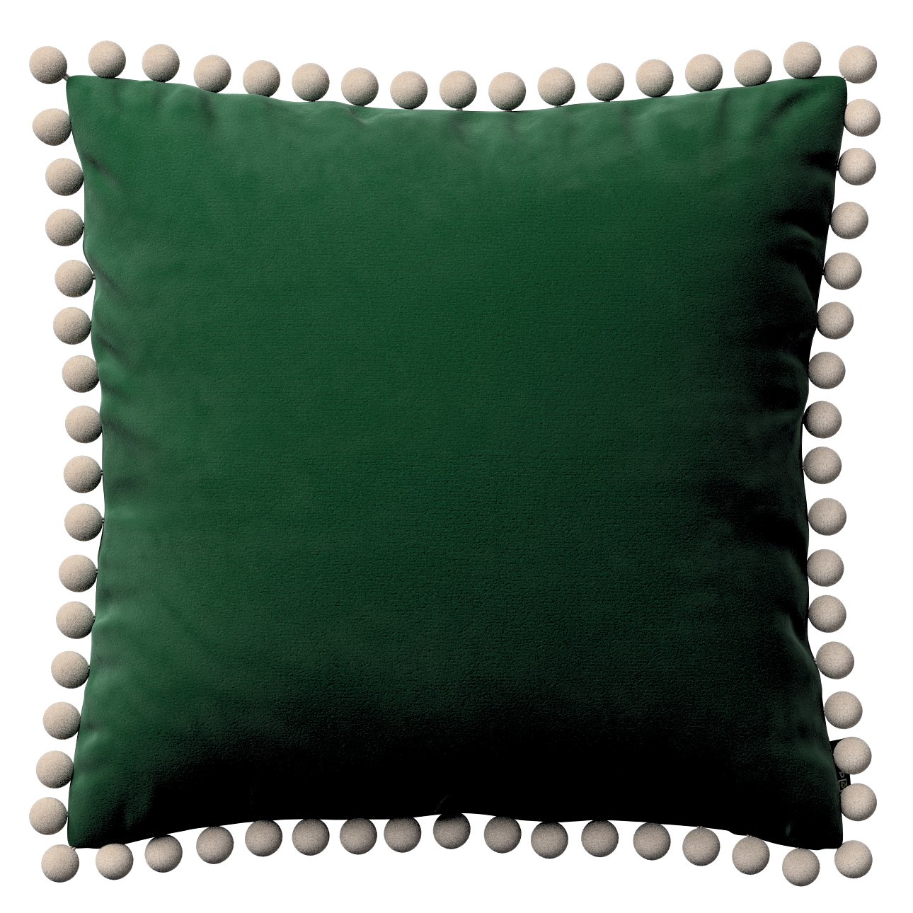 Dekoria Viera s brmbolcami, Grøn, 45 x 45 cm, Velvet, 704-13