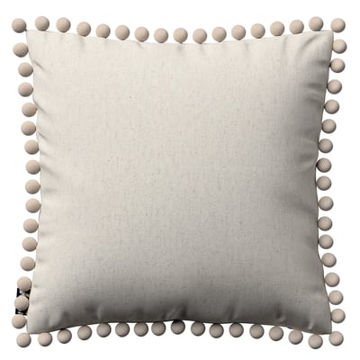 Grey cushion best sale with pom poms