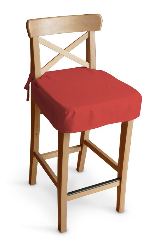 Dekoria Sedák na židli IKEA Ingolf - barová, červená, barová židle Ingolf, Loneta, 133-43