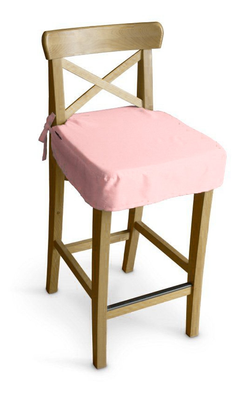 Dekoria Sedák na židli IKEA Ingolf - barová, práškově růžová, barová židle Ingolf, Loneta, 133-39