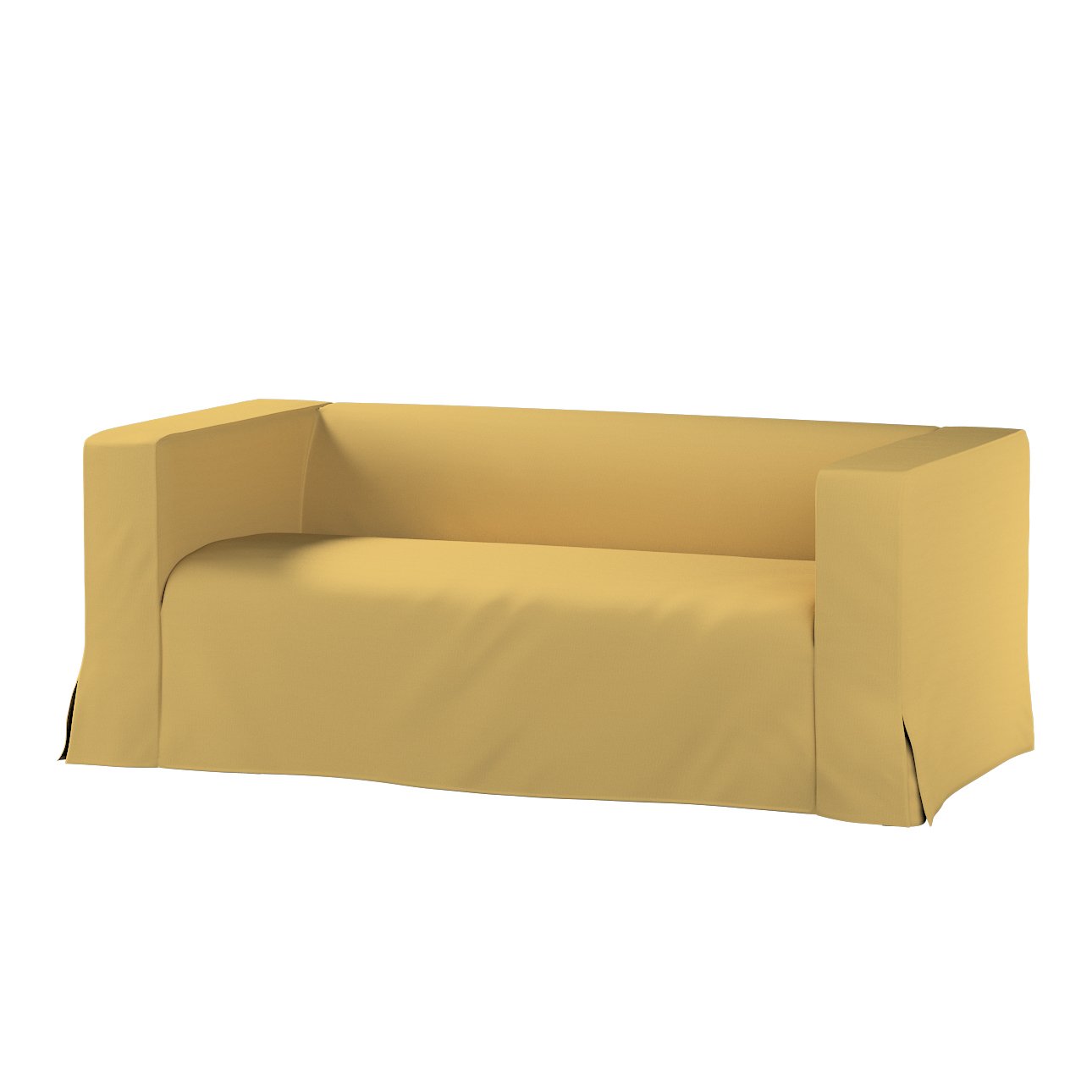 Dekoria Poťah na sedačku Klippan pre 2 osoby dlhý s rohovými záhybmi, matná žltá, Poťah na sedačku Klippan pre 2 osoby, Cotton Panama, 702-41