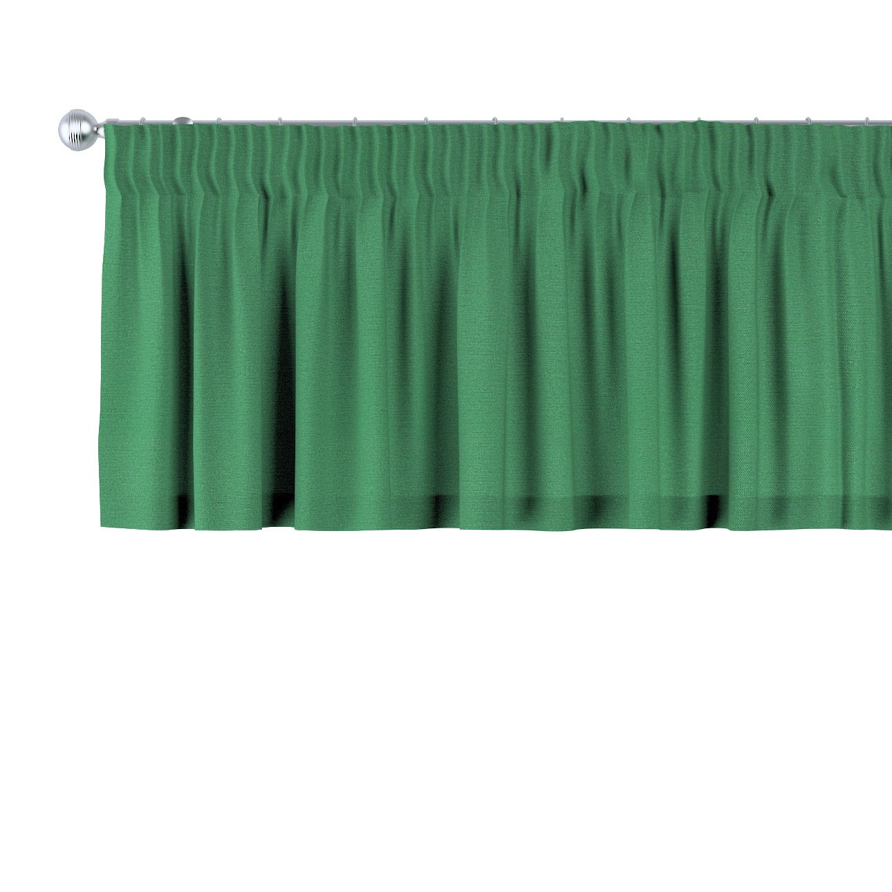 Dekoria Krátky záves na riasiacej páske, fľašovo zelená, 390 x 40 cm, Loneta, 133-18