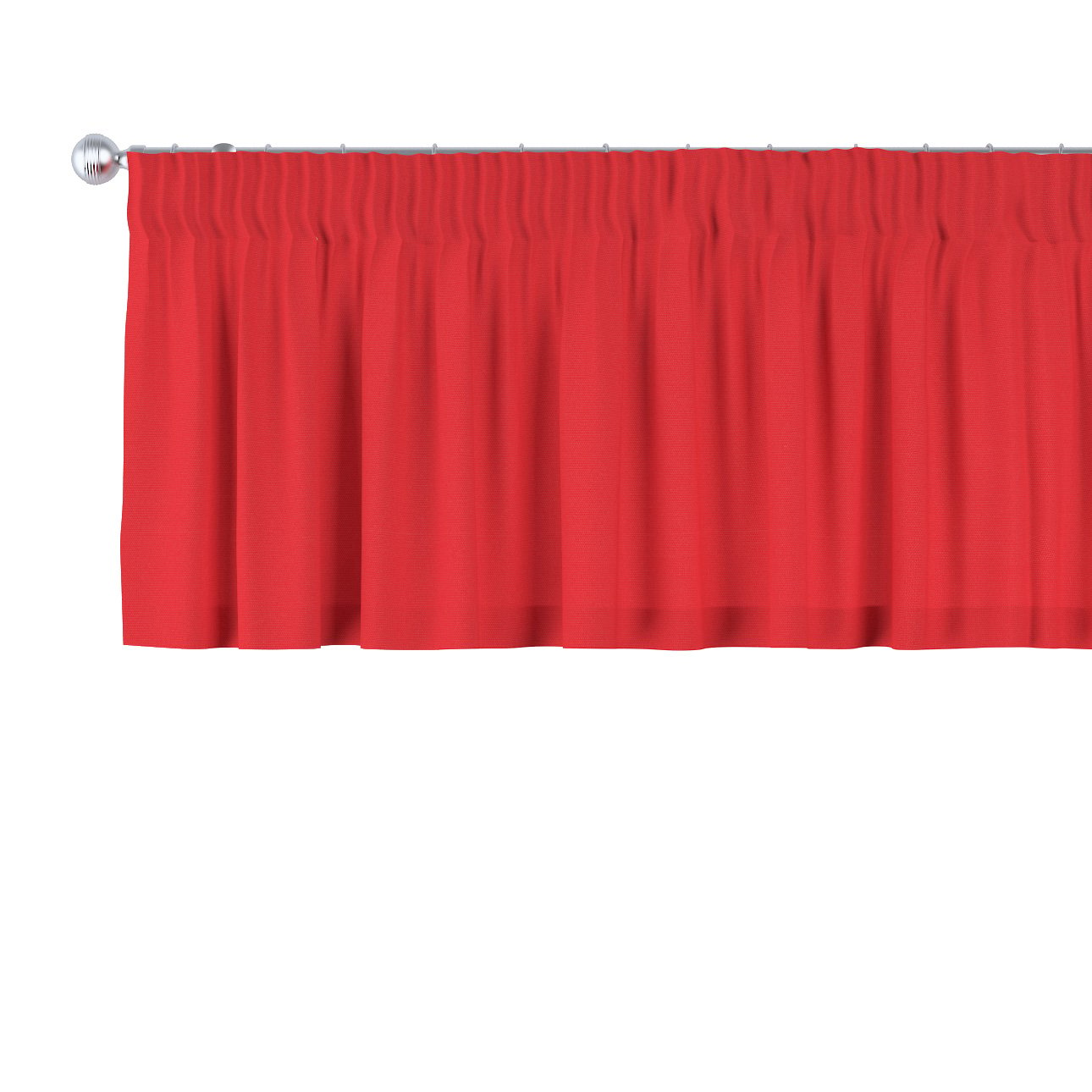 Dekoria Krátky záves na riasiacej páske, červená, 130 x 40 cm, Loneta, 133-43