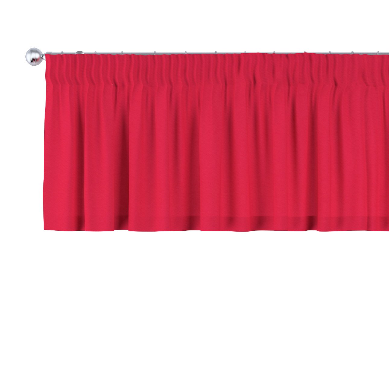 Dekoria Krátky záves na riasiacej páske, červená, 390 x 40 cm, Quadro, 136-19