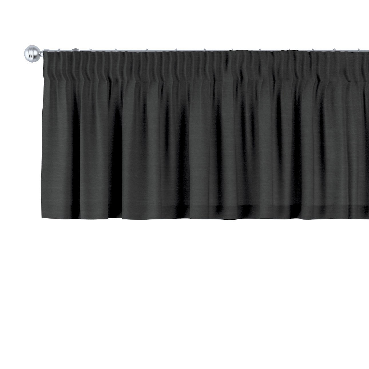 Dekoria Krátky záves na riasiacej páske, čierna, 390 x 40 cm, Loneta, 133-06