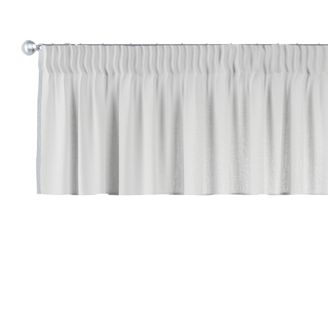 Dekoria Krátky záves na riasiacej páske, teplá biela, 390 x 40 cm, Linen, 159-06