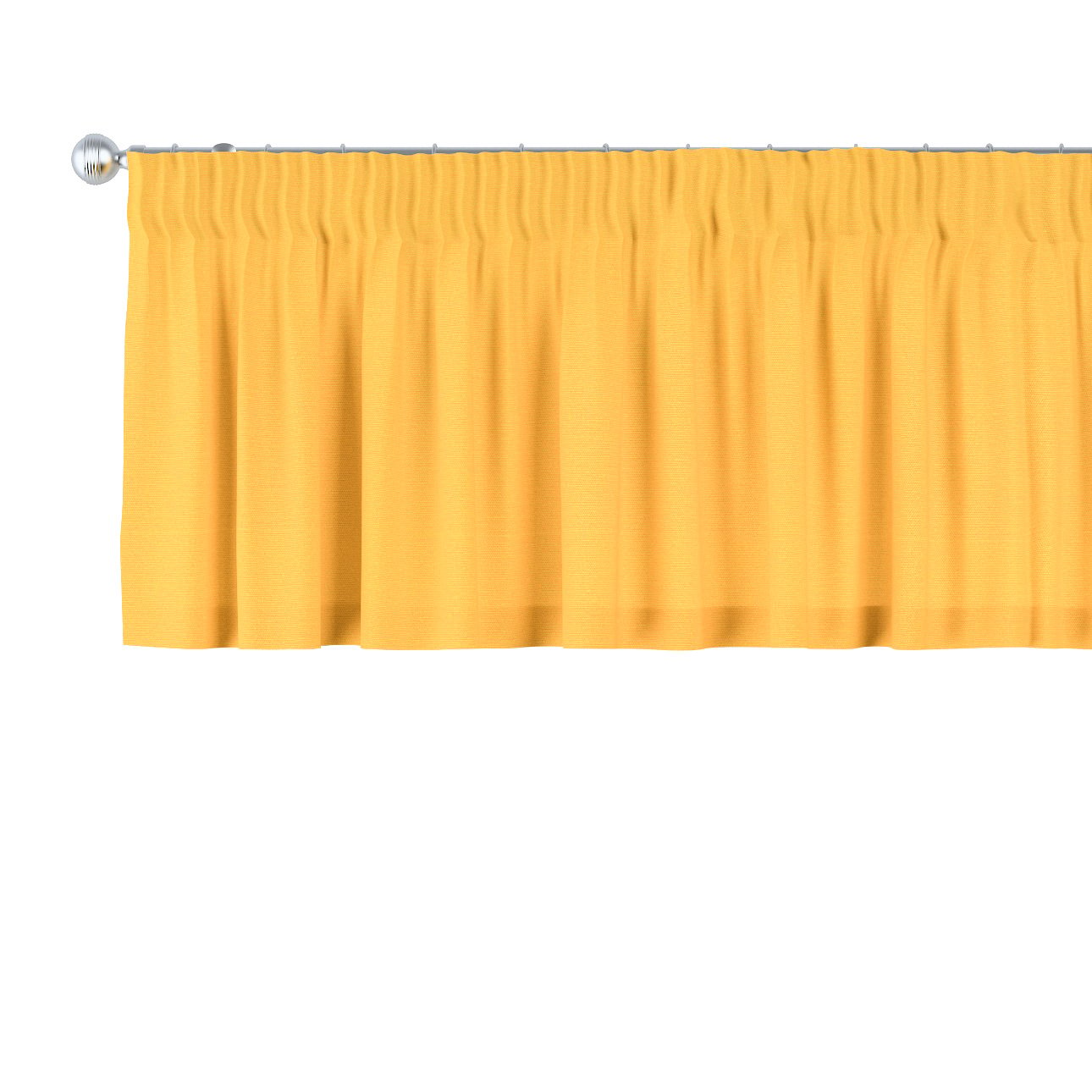 Dekoria Krátky záves na riasiacej páske, žltá, 390 x 40 cm, Loneta, 133-40