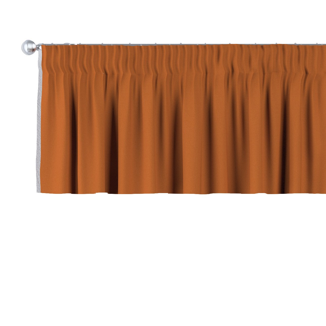 Dekoria Krátky záves na riasiacej páske, hrdzavá, 260 x 40 cm, Cotton Panama, 702-42