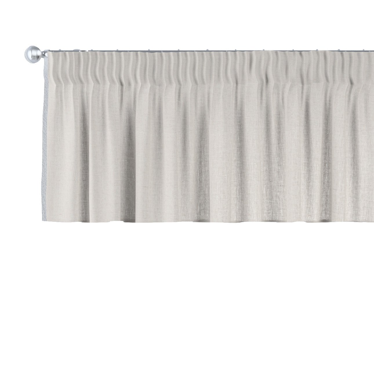 Dekoria Krátky záves na riasiacej páske, sivo-béžová, 130 x 40 cm, Linen, 159-15