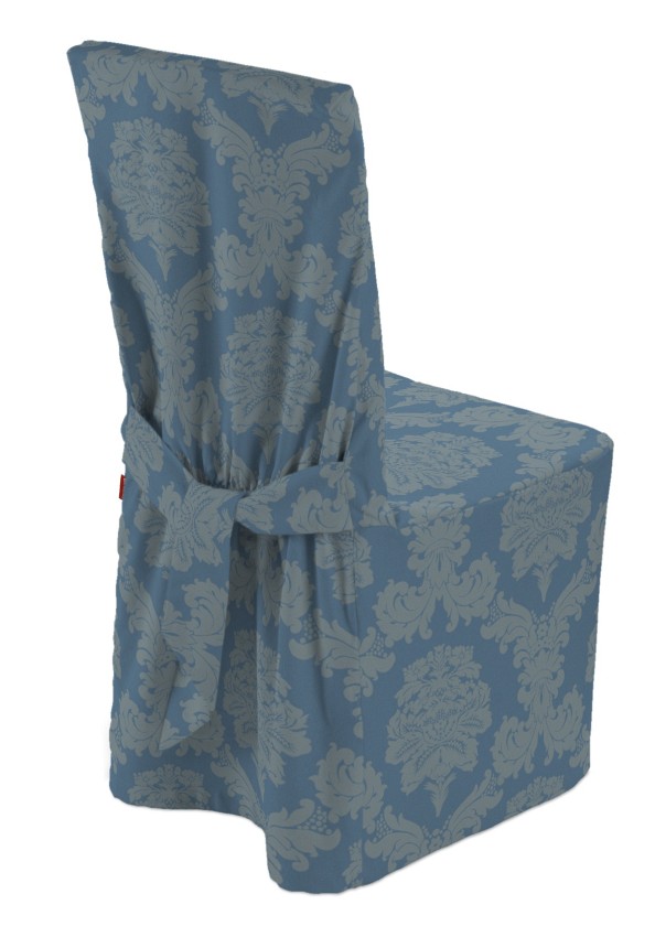 Dekoria Návlek na stoličku, modrá, 45 x 94 cm, Damasco, 613-67