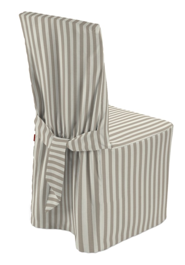 Dekoria Návlek na stoličku, béžovo-biele prúžky, 45 x 94 cm, Quadro, 136-07